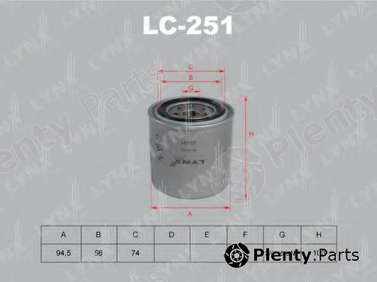  LYNXauto part LC251 Oil Filter
