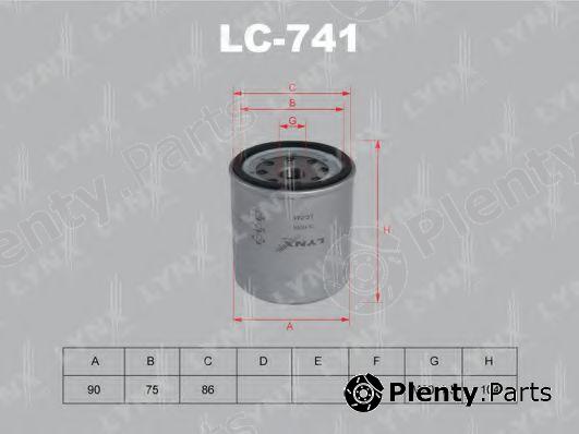  LYNXauto part LC741 Oil Filter