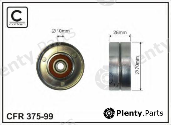  CAFFARO part 375-99 (37599) Deflection/Guide Pulley, v-ribbed belt