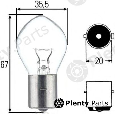 HELLA part 8GA002083-251 (8GA002083251) Bulb, worklight; Bulb, rear fog light; Bulb, reverse light; Bulb; Bulb, worklight; Bulb, rear fog light; Bulb, reverse light
