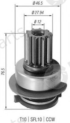  MAGNETI MARELLI part AMB0223 Pinion, starter