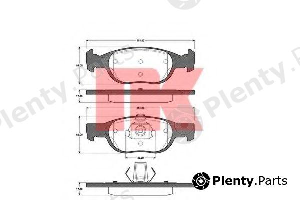  NK part 222363 Brake Pad Set, disc brake