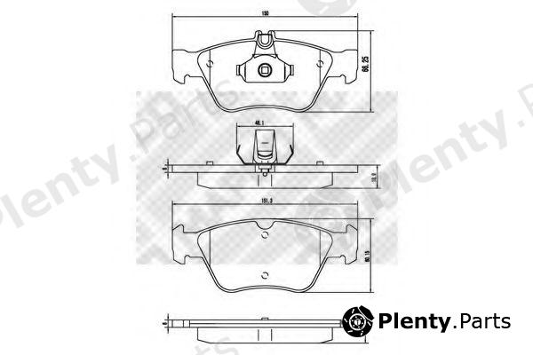  MAPCO part 6514 Brake Pad Set, disc brake