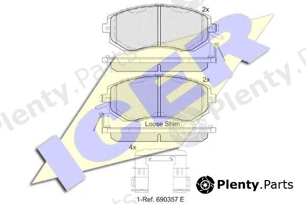  ICER part 182199 Brake Pad Set, disc brake