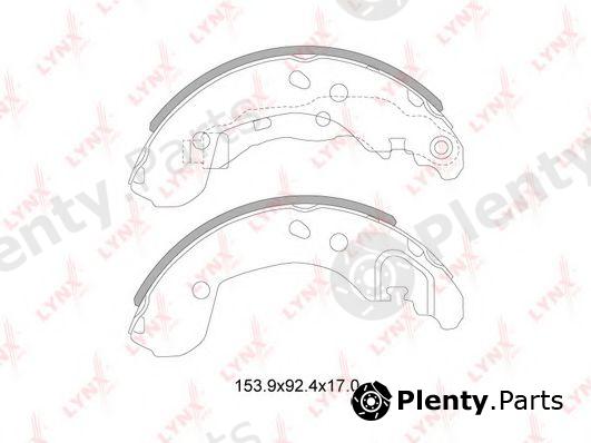  LYNXauto part BS-5717 (BS5717) Brake Shoe Set