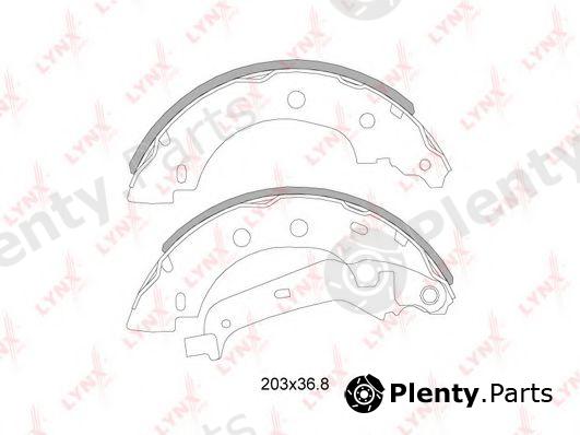  LYNXauto part BS-6302 (BS6302) Brake Shoe Set