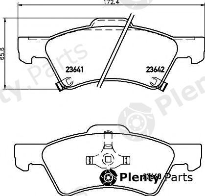  HELLA PAGID part 8DB355010-061 (8DB355010061) Brake Pad Set, disc brake