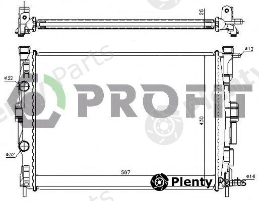  PROFIT part PR6044A2 Radiator, engine cooling