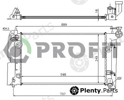  PROFIT part PR1835A3 Radiator, engine cooling