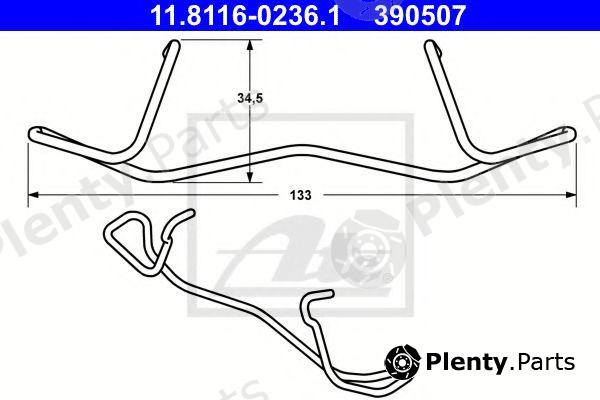  ATE part 11.8116-0236.1 (11811602361) Spring, brake caliper