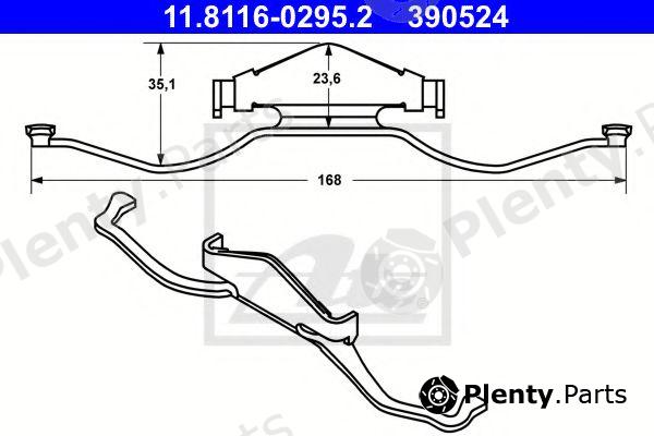  ATE part 11.8116-0295.2 (11811602952) Spring, brake caliper