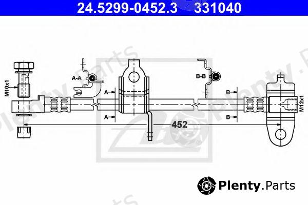  ATE part 24.5299-0452.3 (24529904523) Brake Hose