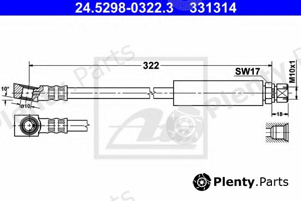  ATE part 24-5298-0322-3 (24529803223) Brake Hose