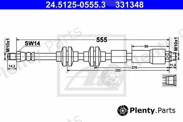  ATE part 24.5125-0555.3 (24512505553) Brake Hose