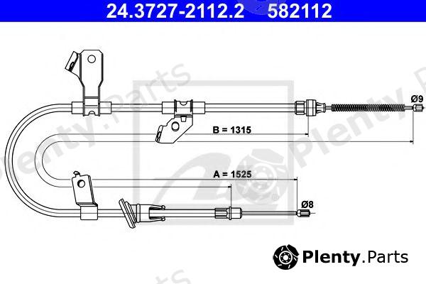  ATE part 24.3727-2112.2 (24372721122) Cable, parking brake
