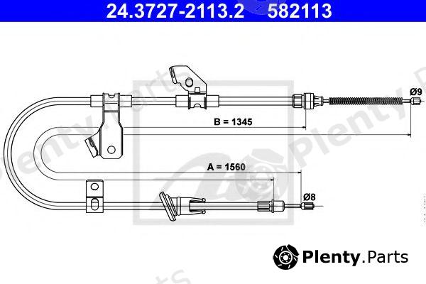  ATE part 24.3727-2113.2 (24372721132) Cable, parking brake