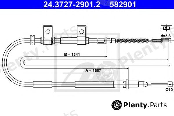  ATE part 24.3727-2901.2 (24372729012) Cable, parking brake