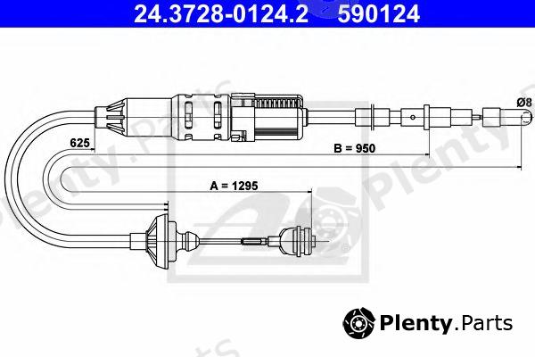  ATE part 24.3728-0124.2 (24372801242) Clutch Cable