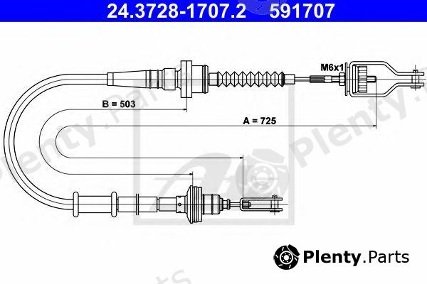  ATE part 24.3728-1707.2 (24372817072) Clutch Cable