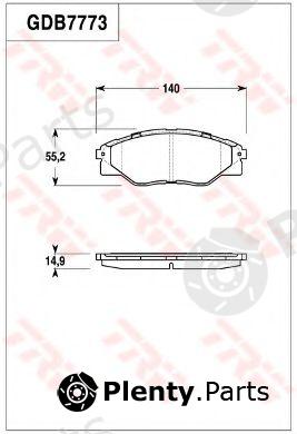  TRW part GDB7773 Brake Pad Set, disc brake