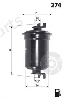  MECAFILTER part ELE6017 Fuel filter