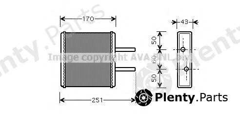  AVA QUALITY COOLING part KA6046 Heat Exchanger, interior heating