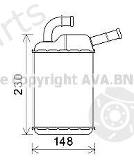  AVA QUALITY COOLING part VW6355 Heat Exchanger, interior heating