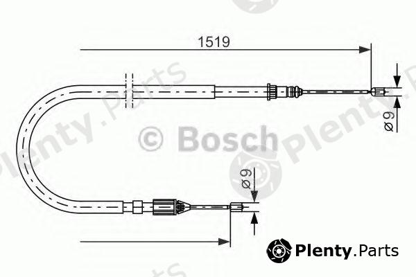 BOSCH part 1987477654 Cable, parking brake