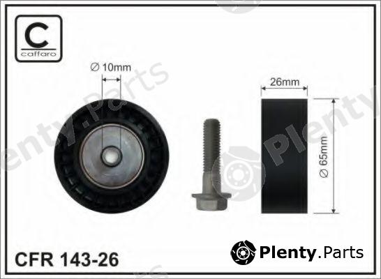  CAFFARO part 143-26 (14326) Deflection/Guide Pulley, v-ribbed belt
