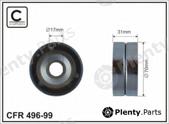  CAFFARO part 496-99 (49699) Tensioner Pulley, v-ribbed belt