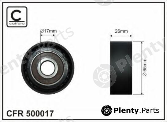  CAFFARO part 500017 Tensioner Pulley, v-ribbed belt