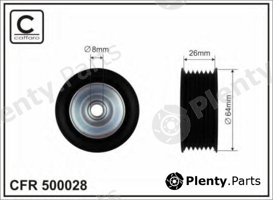  CAFFARO part 500028 Deflection/Guide Pulley, v-ribbed belt