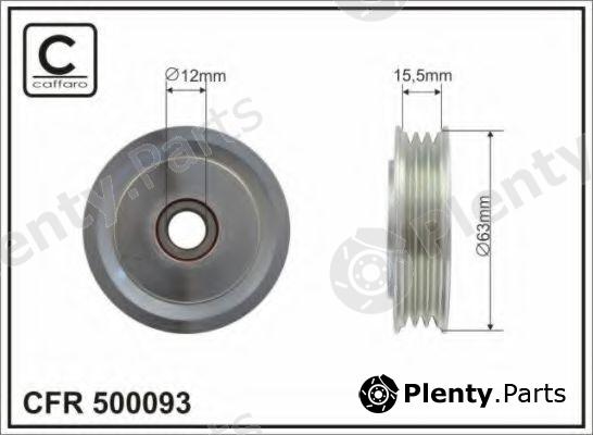  CAFFARO part 500093 Deflection/Guide Pulley, v-ribbed belt