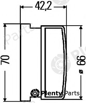  HELLA part 8RA009001-031 (8RA009001031) Reflex Reflector; Reflex Reflector