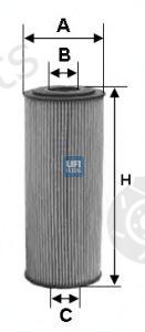  UFI part 25.095.00 (2509500) Oil Filter