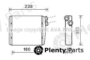  AVA QUALITY COOLING part VO6163 Heat Exchanger, interior heating