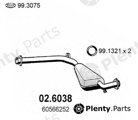  ASSO part 02.6038 (026038) Middle Silencer