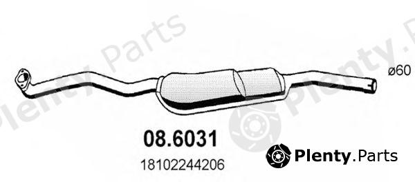  ASSO part 08.6031 (086031) Middle Silencer