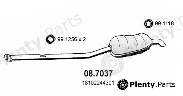  ASSO part 08.7037 (087037) End Silencer