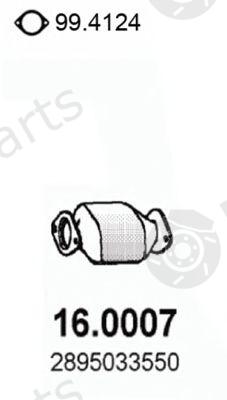  ASSO part 16.0007 (160007) Catalytic Converter