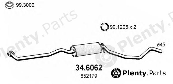  ASSO part 34.6062 (346062) Middle Silencer