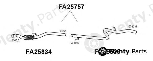  VENEPORTE part FA25757 Exhaust Pipe