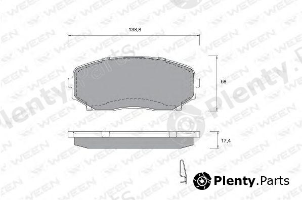  WEEN part 151-2573 (1512573) Brake Pad Set, disc brake