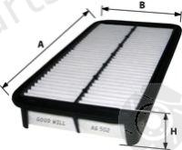  GOODWILL part AG502 Air Filter