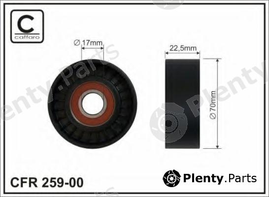  CAFFARO part 259-00 (25900) Tensioner Pulley, v-ribbed belt