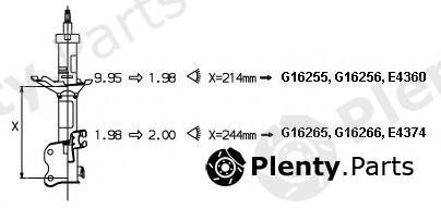  MONROE part G16266 Shock Absorber