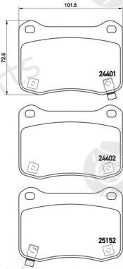  BREMBO part P83134 Brake Pad Set, disc brake
