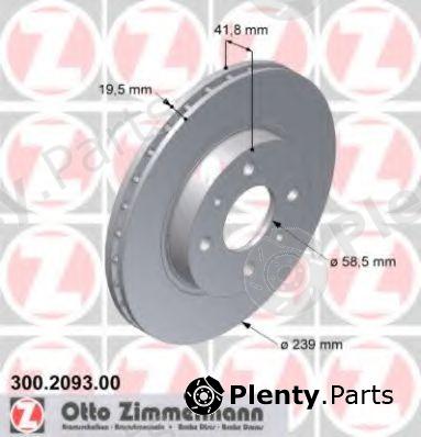  ZIMMERMANN part 300.2093.00 (300209300) Brake Disc