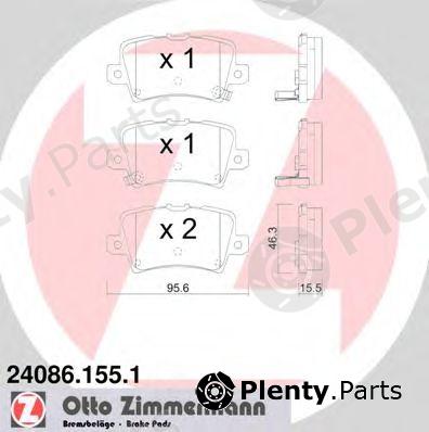 ZIMMERMANN part 24086.155.1 (240861551) Brake Pad Set, disc brake