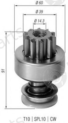  MAGNETI MARELLI part AMB0212 Pinion, starter